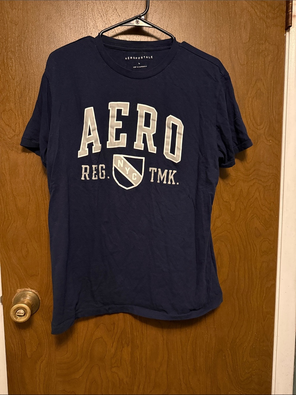 Aeropostale Navy Blue AERO Graphic Tee L
